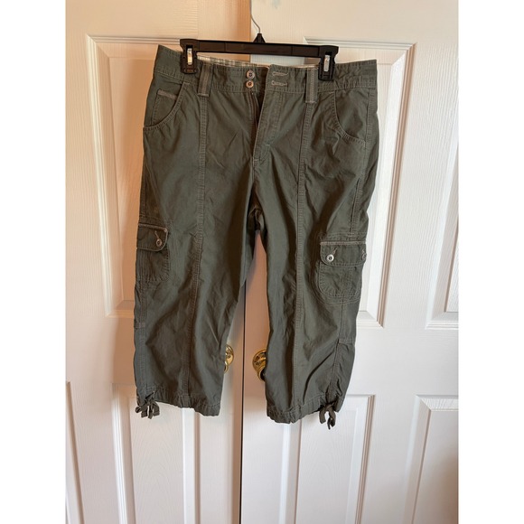 Riders by Lee Pants - Riders  Lee Womens Olive Green Cargo Capri Pants Size 10M Utility Crop MRMH51082